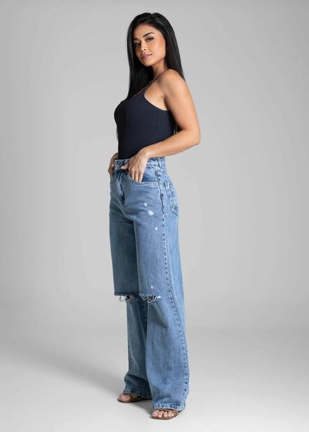 Calça Jeans Sawary Wide Leg - 282697