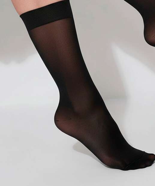 Kit 3 Pares Meias 3/4 Feminina Social Fio 20 Marisa Preto