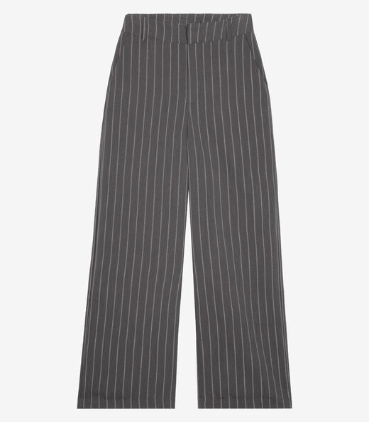 Calça Feminina Pantalona Twill Lurex Endless Cinza