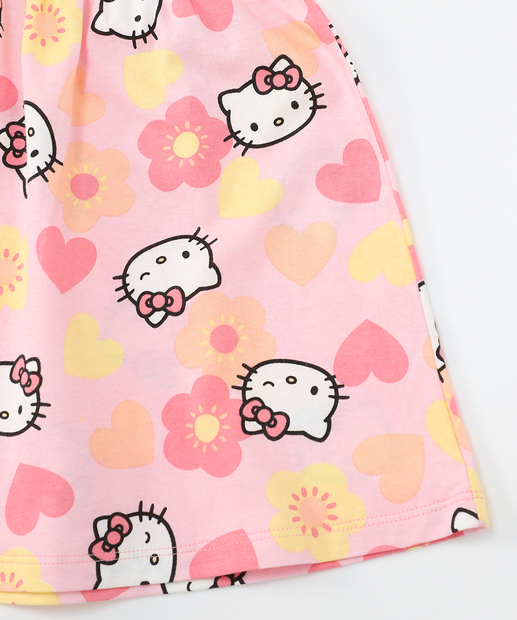 Vestido Infantil Hello Kitty Tam 1 a 3 Rosa