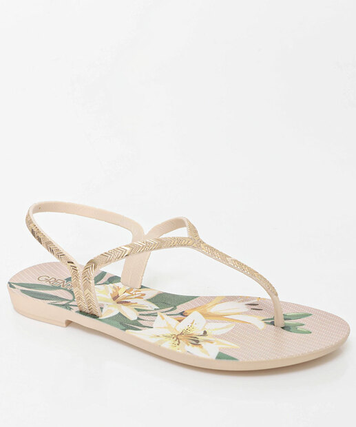 Image_Sandália Feminina Rasteira Trabalhada Grendha Off White