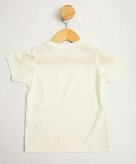 Camiseta Infantil Textura Bolso MR Tam 1 a 4
