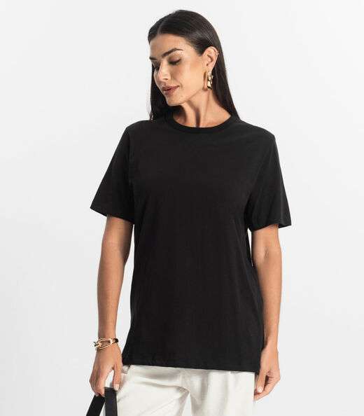 Camiseta Básica Unissex Rovitex Preto