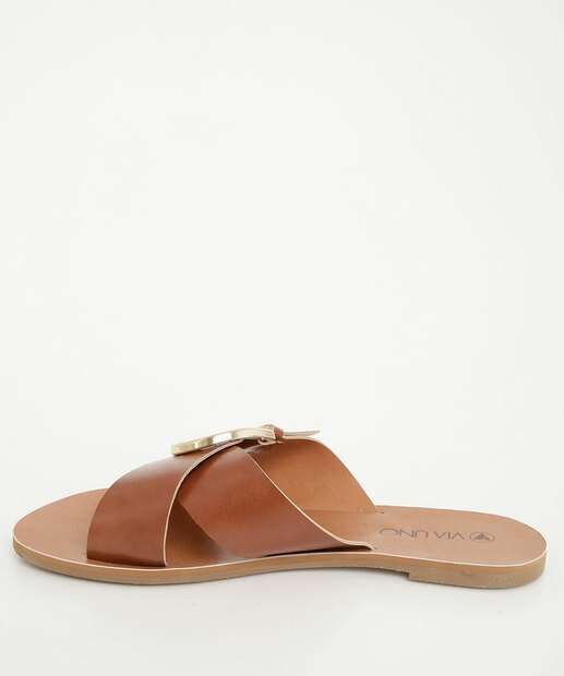 Rasteirinha Feminina Via Uno Caramelo