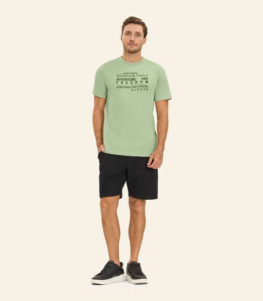 Image_Camiseta Masculina em Meia Malha Diametro Verde