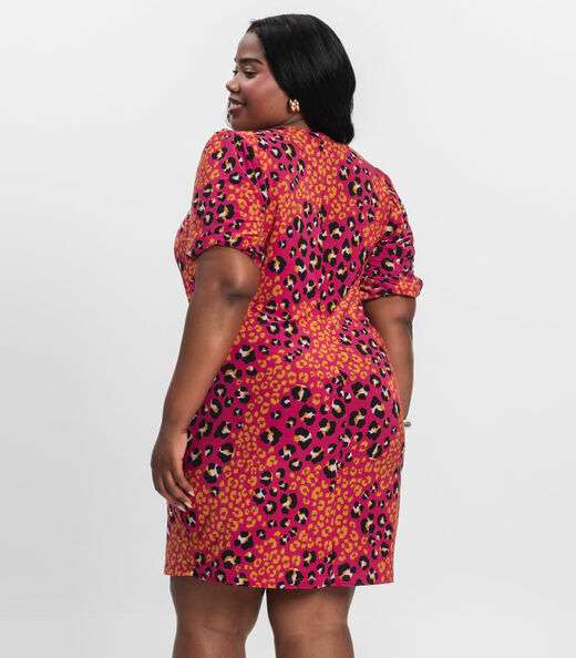 Vestido Malha Fria Plus Infinita Cor Rosa