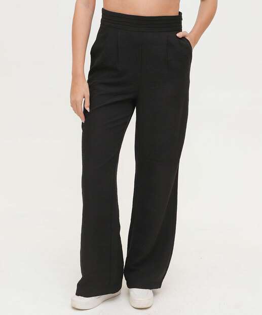 Calça Pantalona Feminina Textura Marisa