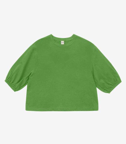 Blusa Feminina Manga Camponesa Rovitex Verde