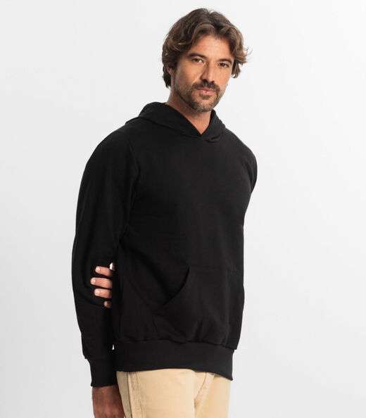 Blusão Masculino Básico com Capuz Diametro Preto