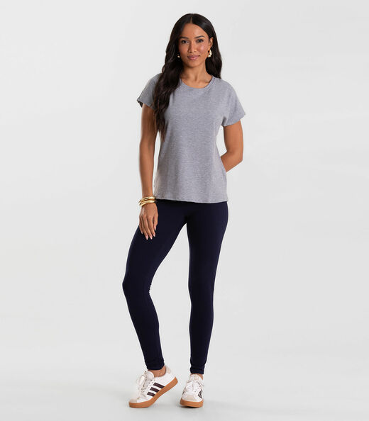 Blusa Feminina Canelada Rovitex Cinza