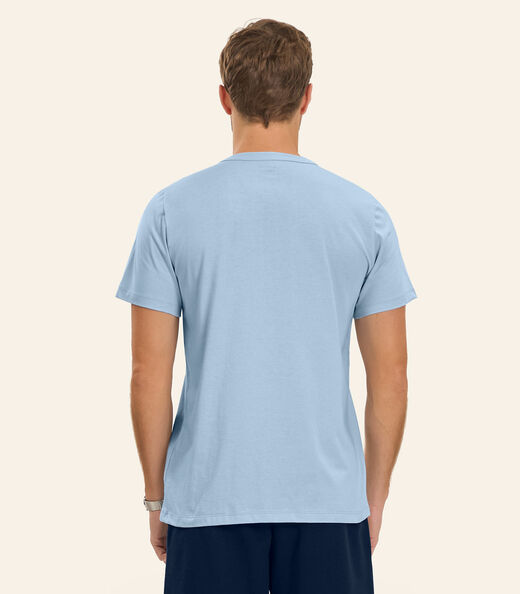 Camiseta Meia Malha Masculina Diametro Azul