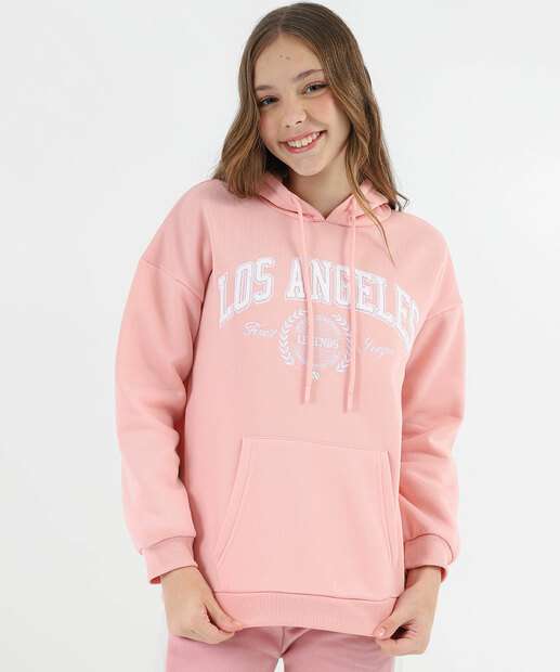 Image_Blusão Juvenil Moletom Oversized Marisa Tam 10 a 16 Rosa