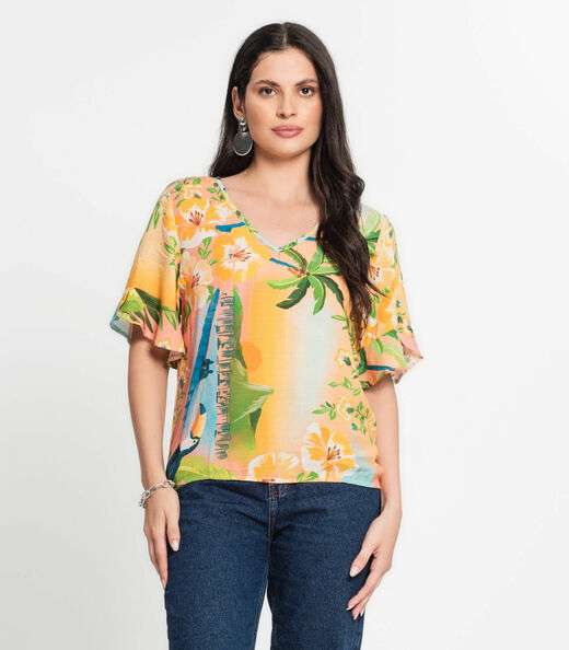 Image_Blusa Feminina Estampada Infinita Cor Rosa