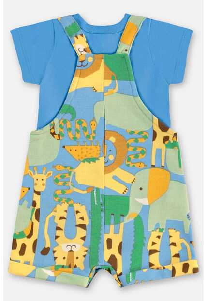 Conjunto Jardineira e Body Bebê Up Baby