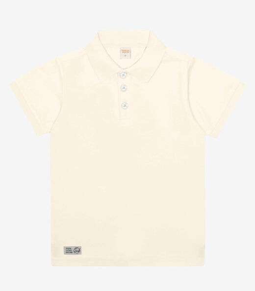 Camisa Polo Infantil Masculina Trick Nick Bege
