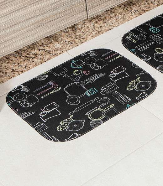 Image_Tapete Cozinha Base Antiderrapante Tapetes Junior Preto