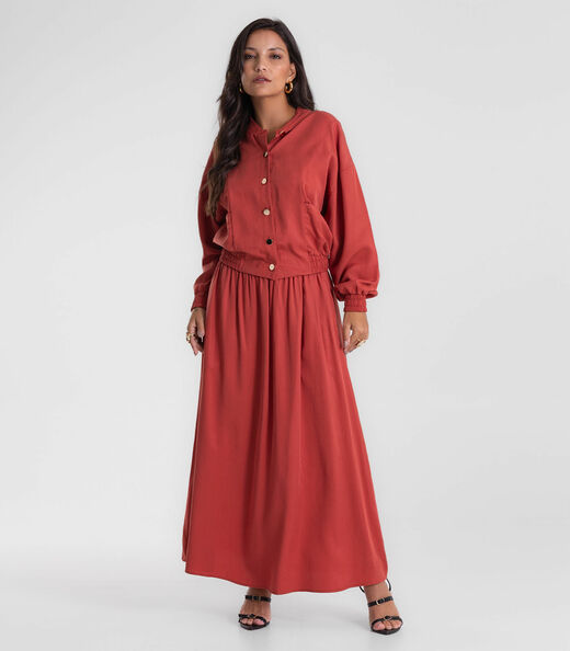 Jaqueta Endless Tencel Twill Feminina Marrom