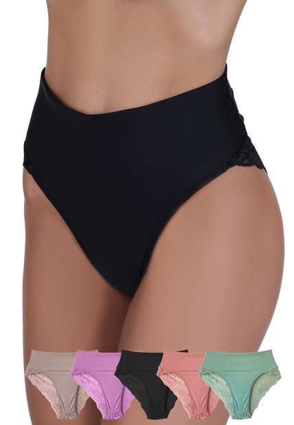 Image_Kit 5 Calcinhas Liz Microfibra Cós Duplo Concept Lingerie