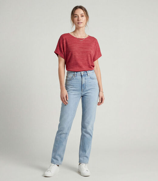 Image_Blusa Feminina Manga Curta Infinita Cor Vermelho