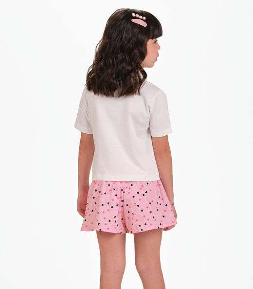 Conjunto Blusa com Shorts Menina Trick Nick Rosa