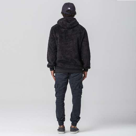 Blusão Moletom Rock e Soda Masculino Bolso Canguru Capuz Teddy