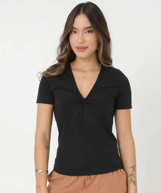 Image_Blusa Feminina Canelada Drapeada Marisa