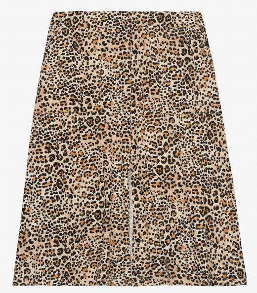 Saia Midi Plus Size em Viscotorcion Secret Glam Bege