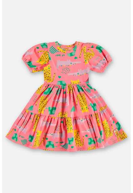Vestido Infantil em Cotton Estampado Up Baby