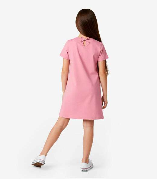 Vestido Menina Infantil em Molecotton Select Rosa