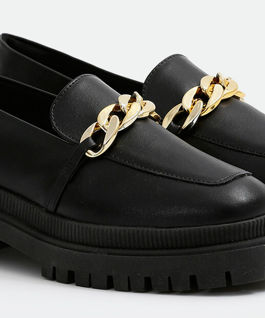 Mocassim Loafer Feminino Tratorado Corrente Via Uno 