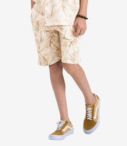 Bermuda Juvenil Masculina em Molecotton Minty Bege