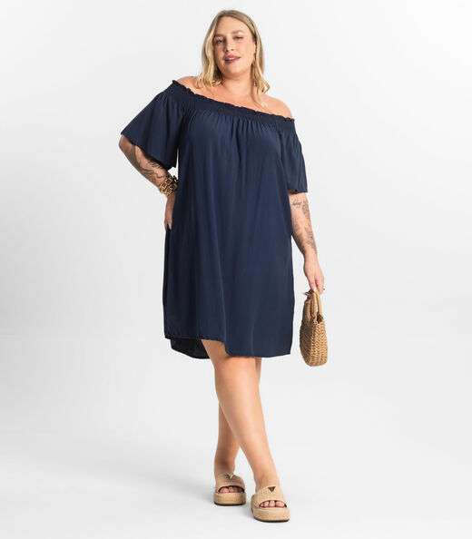 Vestido Curto Secret Glam Azul