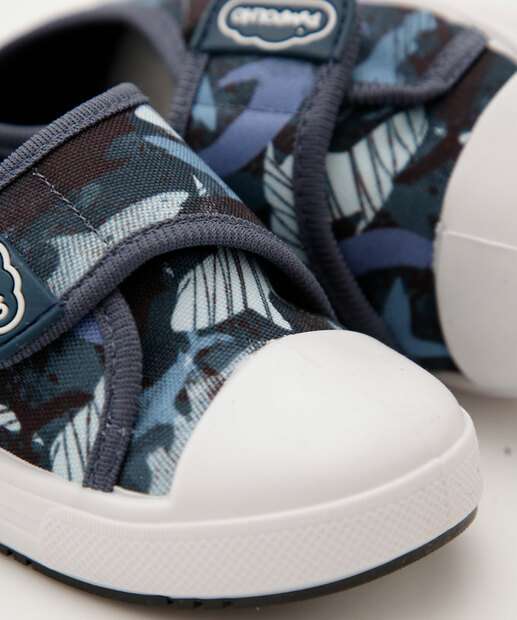 Tênis Infantil Casual Dinossauros Velcro Pimpolho