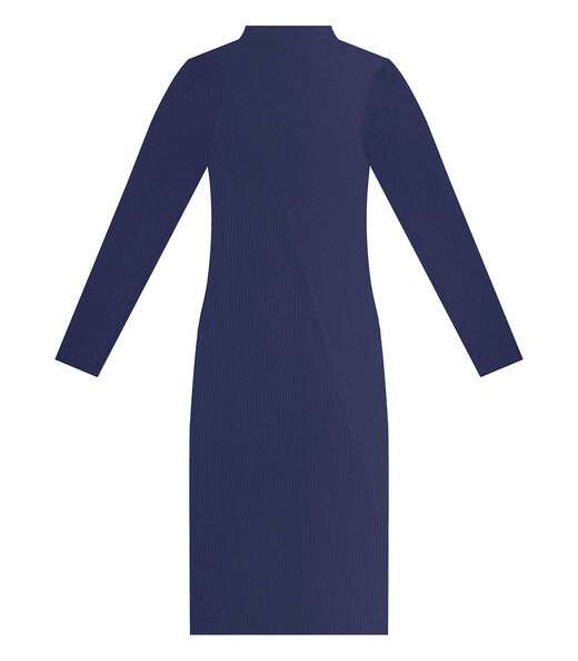 Vestido Manga Longa Feminino Rovitex Azul