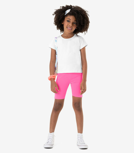 Blusa Básica Infantil Cotton Leve Rovi Kids Branco