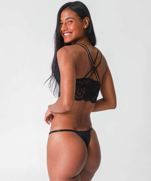 Kit 2 Calcinhas String Fio Dental Renda Marisa Vermelho