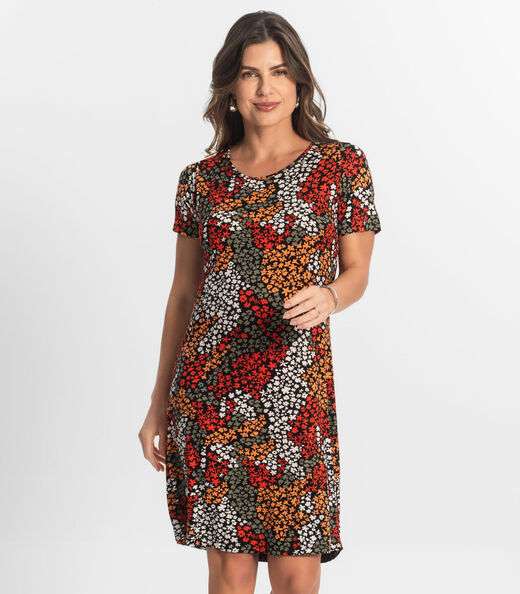 Vestido Feminino Estampado Select Laranja