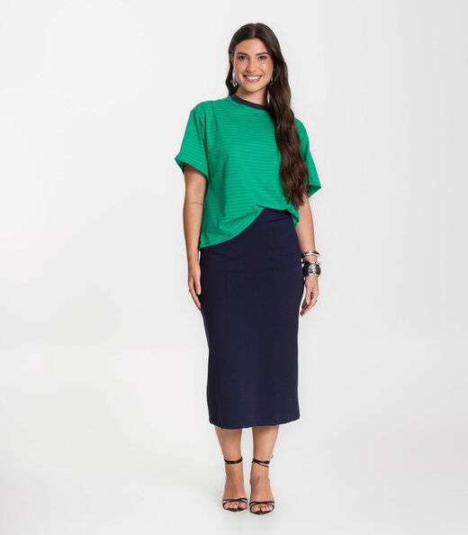 T- Shirt Feminina Infinita Cor Verde