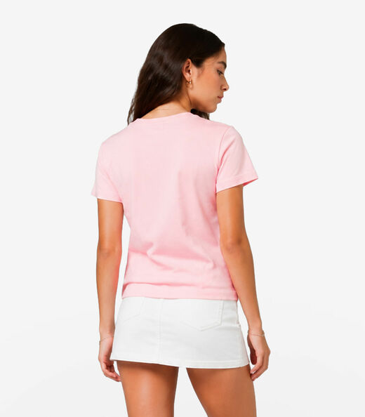 Blusa Feminina Cotton Leve E Estampa Cereja Minty Rosa