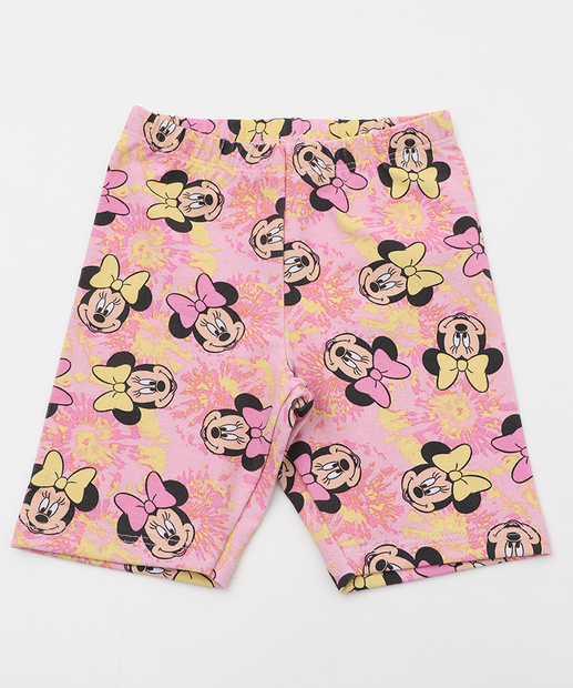 Conjunto Infantil Estampa Minnie Disney Tam 1 a 3 Rosa.
