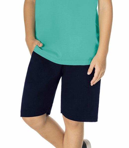 Image_Bermuda Básica Infantil Masculina Rovitex Kids Azul