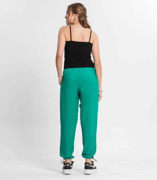 Calça Juvenil Feminina Em Sarja Minty Verde