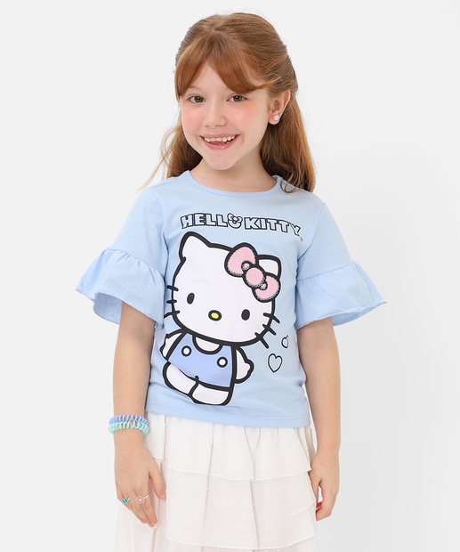 Image_Blusa Infantil Hello Kitty Babado Tam 4 a 10 Azul