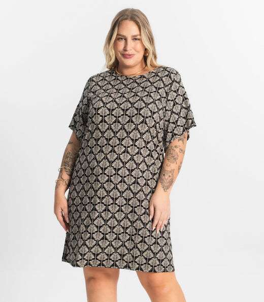 Image_Vestido Estampado Plus Size Secret Glam Preto