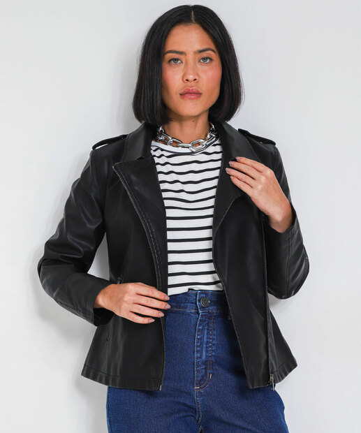 Image_Jaqueta Feminina Biker Bolsos Marisa Preto