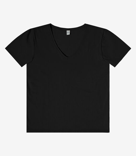 Blusa Básica Feminina Meia Malha Rovitex Preto