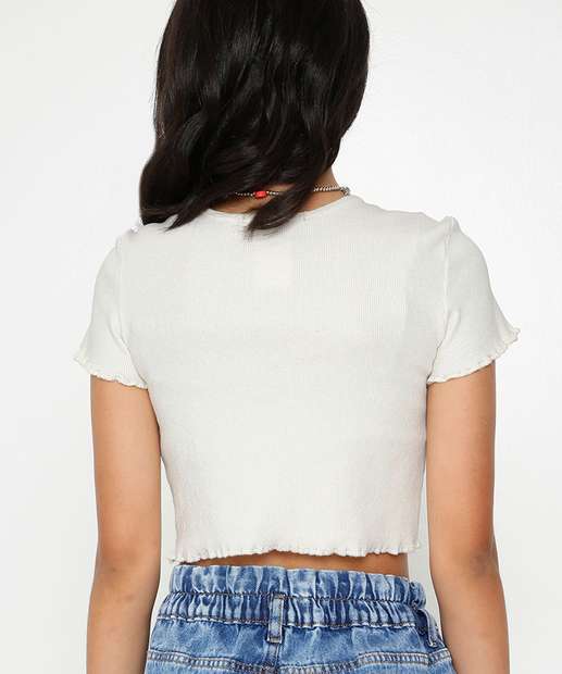 Blusa Juvenil Canelada Glitter Marisa Tam 10 a 16