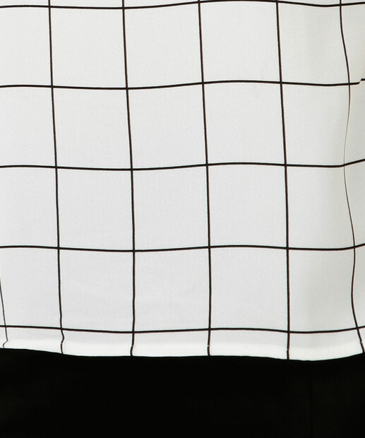 Blusa Feminina Quadriculada Manga Curta Marisa