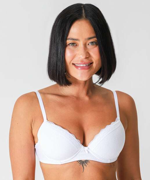 Image_Sutiã Com Base E Com Bojo Canelado Renda Marisa Branco