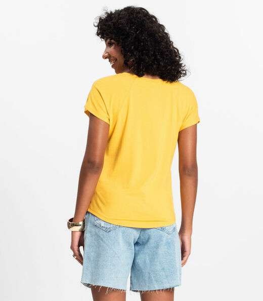 Blusa Feminina Viscotorcion Rovitex Amarelo